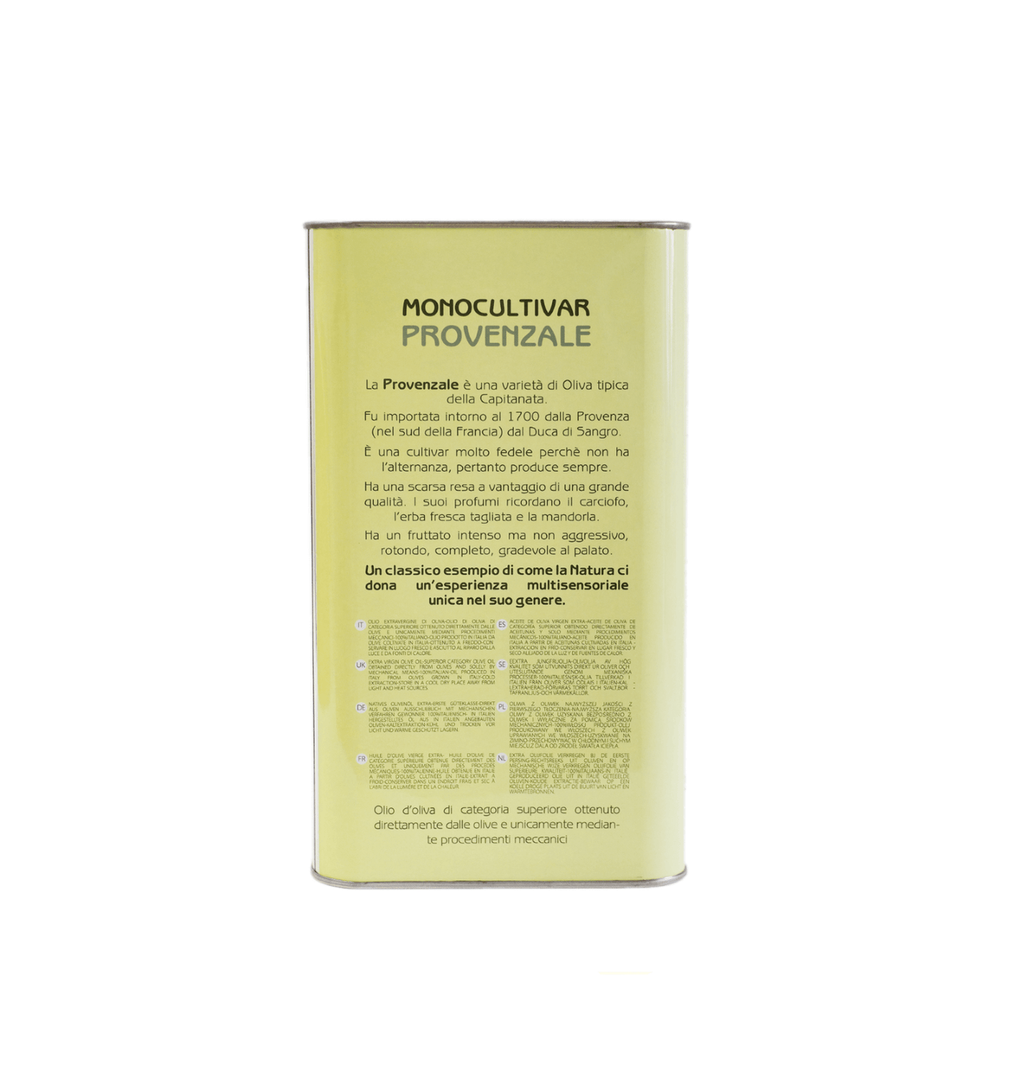 Olio Extravergine di Oliva Classico Provenzale in Lattina da 3 litri