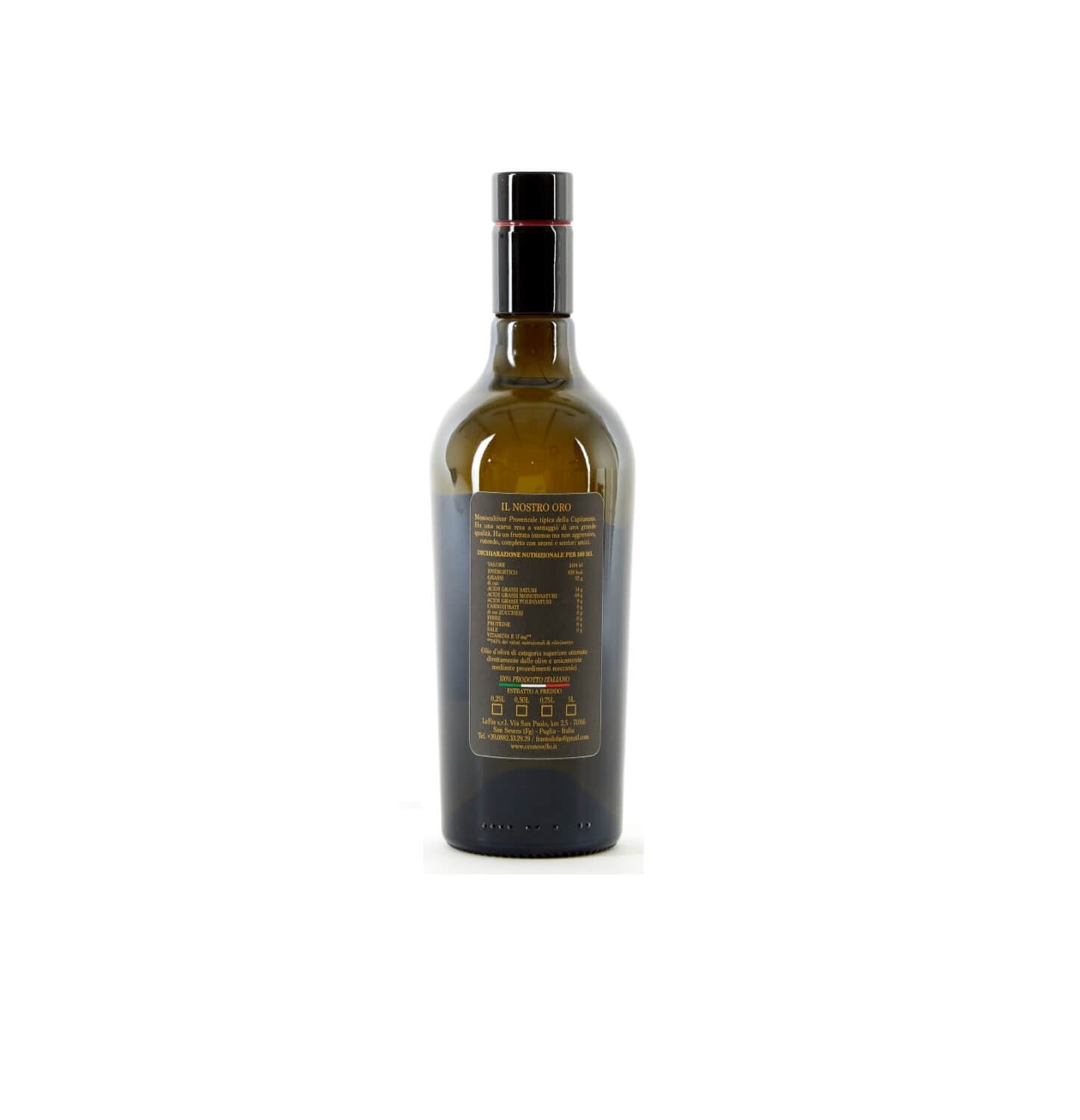 Olio Extravergine di Oliva “Oro Novello” in bottiglia di vetro da 750 ml
