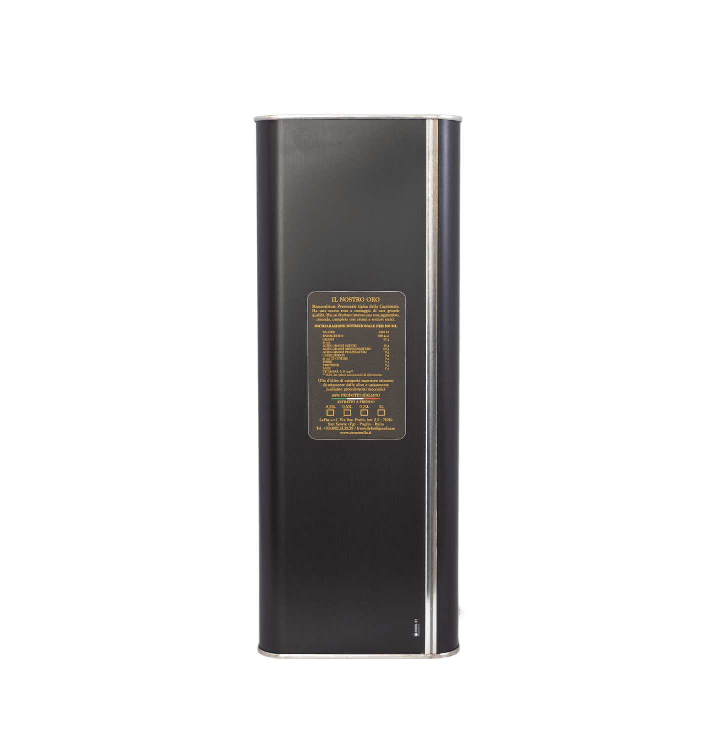 Olio Extravergine di Oliva “Oro Novello” in Lattina da 5 litri